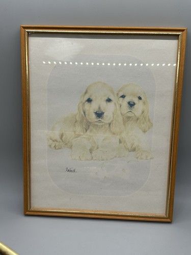 Vintage framed cocker - vintage, spaniel