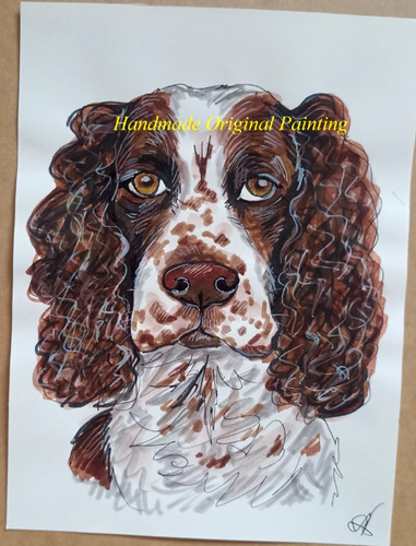 Cocker spaniel dog portrait - spaniel,