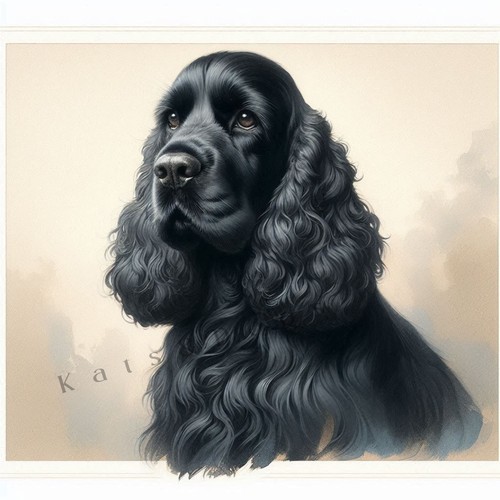 Black cocker spaniel - cocker,