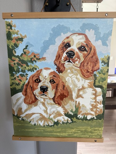 Vintage cocker spaniel - spaniel, puppies