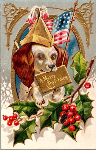 Postcard merry christmas - merry,